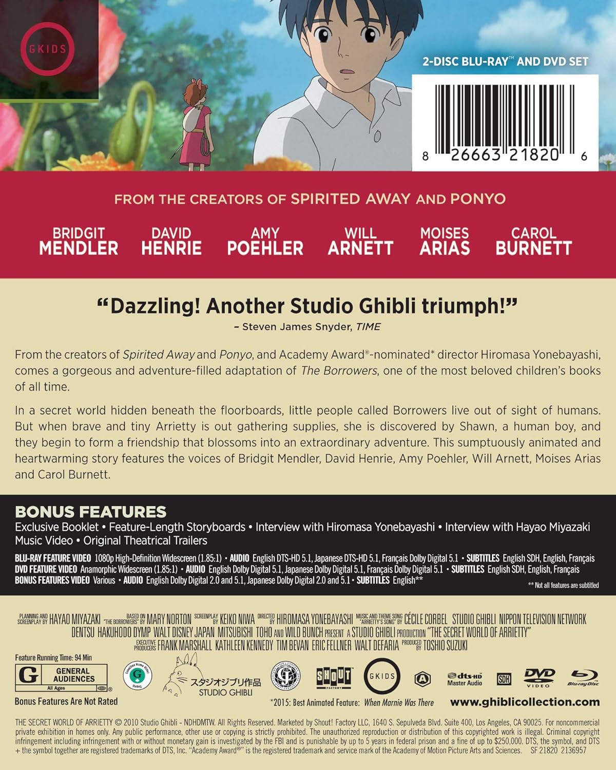 The Secret World of Arrietty - Blu-Ray & DVD