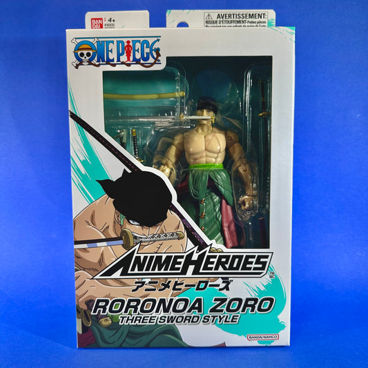One Piece Anime Heroes Figures - Roronoa Zoro (Three-Sword Style)