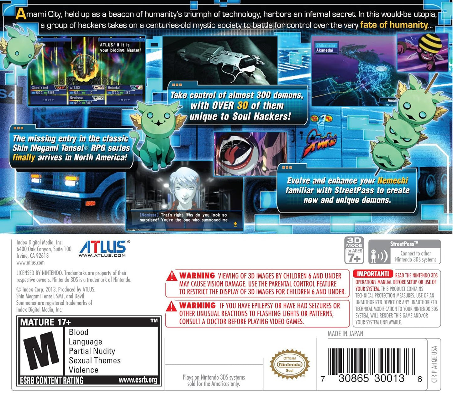 Shin Megami Tensei: Devil Summoners - Soul Hackers - Nintendo 3DS