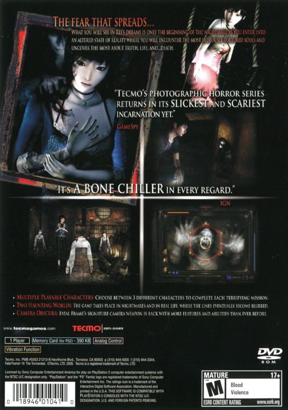 Fatal Frame III: The Tormented - Playstation 2