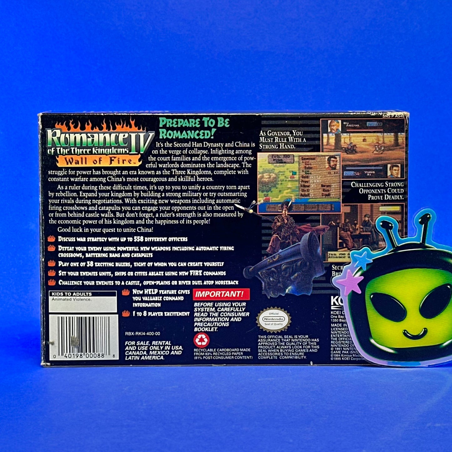 Romance of the Three Kingdoms IV: Wall of Fire - Super Nintendo