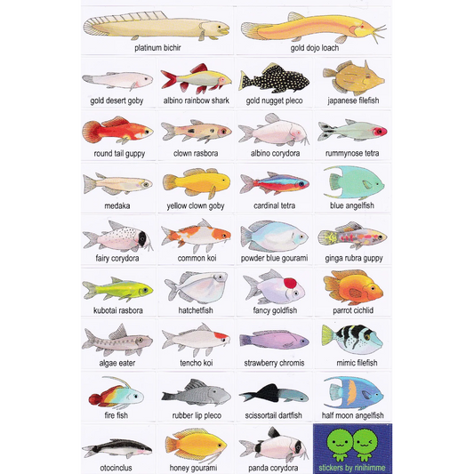 Rinihimme - Aquarium Fish Sticker Sheet