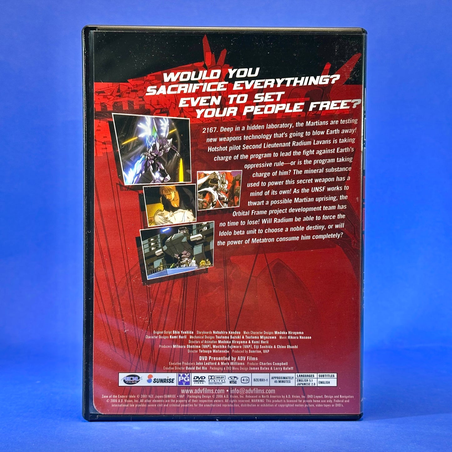 Z.O.E. Dolores, I DVD