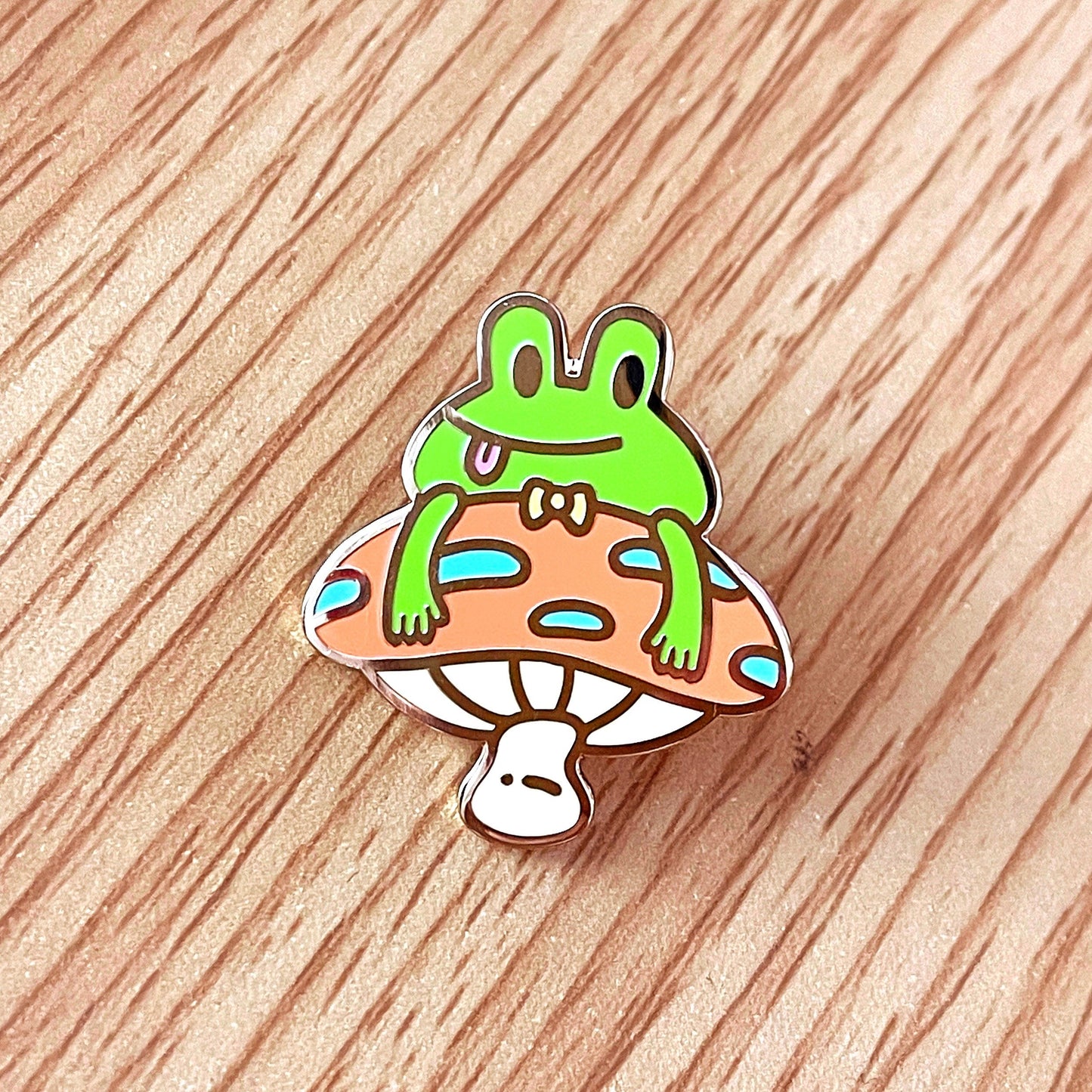 Ugly Plants - Mushroom Frog Enamel Pin