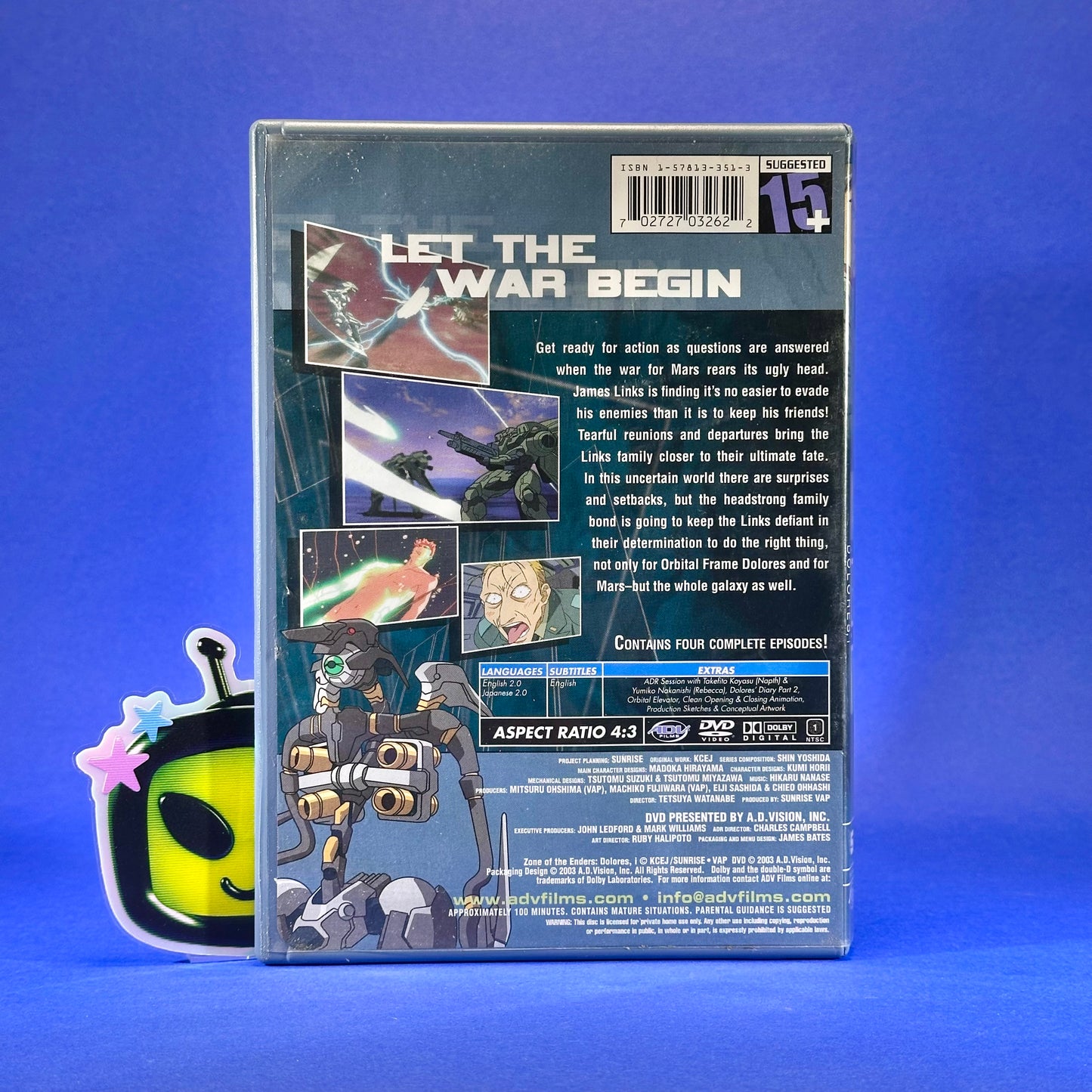 Z.O.E. Dolores, I DVD