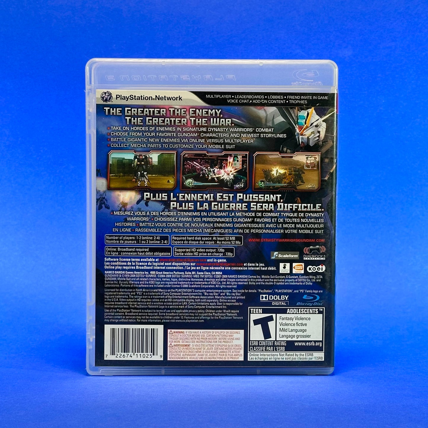 Gundam Dynasty Warriors 2 - PlayStation 3