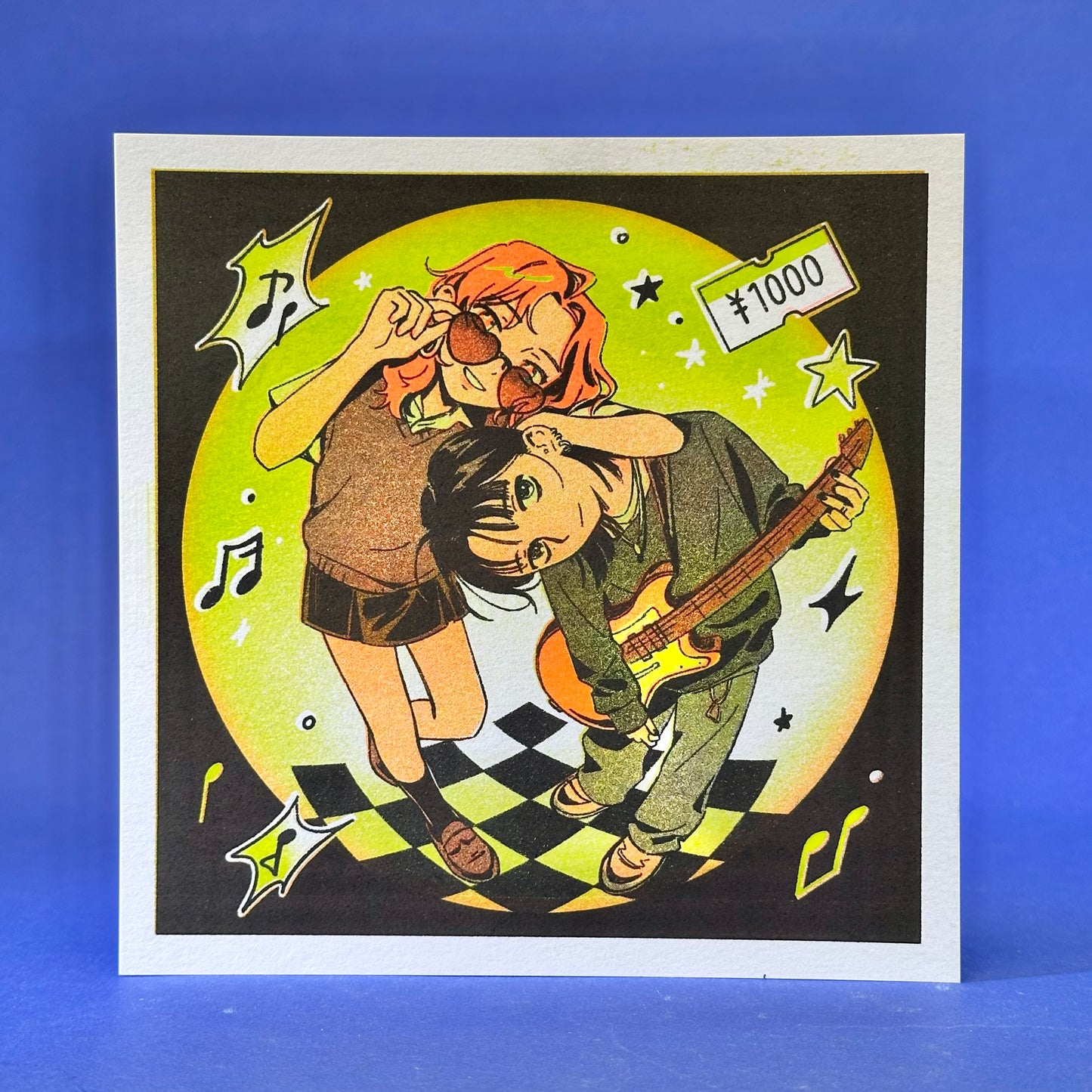 Poxei - Green Yuri Riso Print