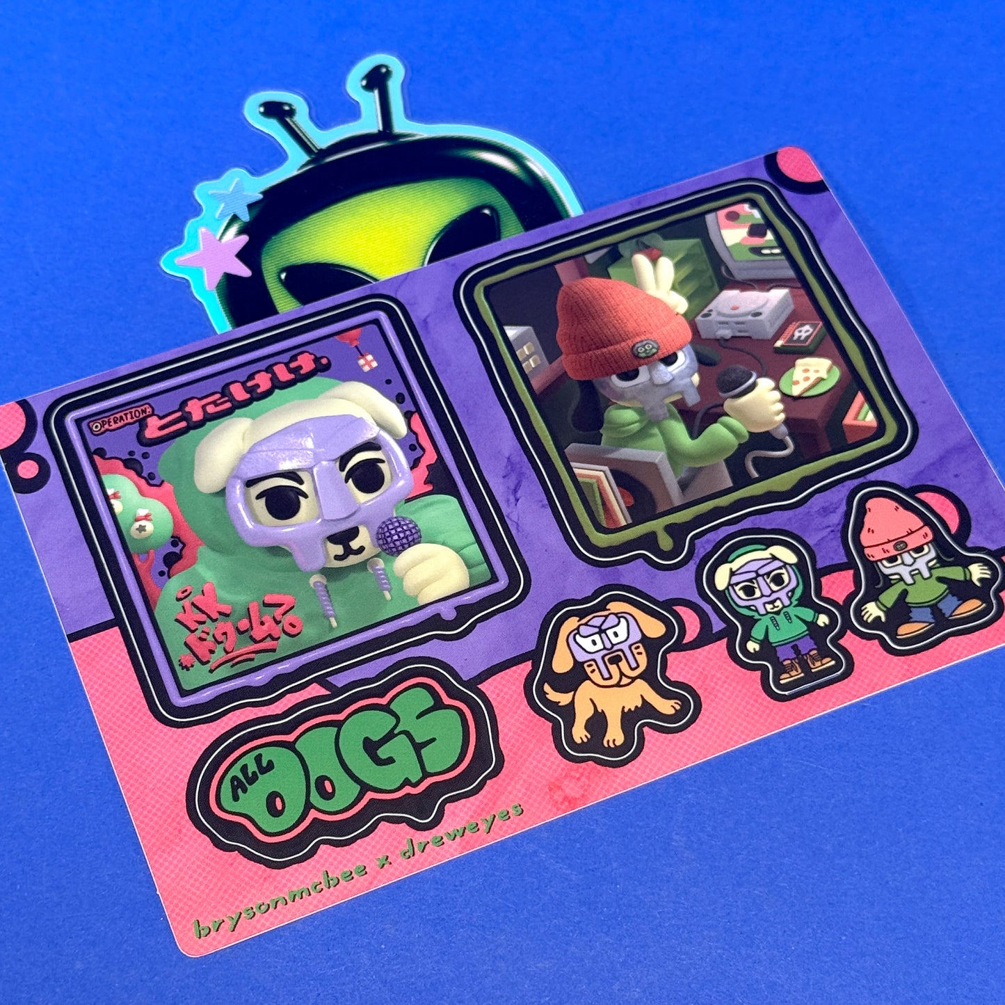 Bryson McBee X Dreweyes - DOOM Dogs Stickers