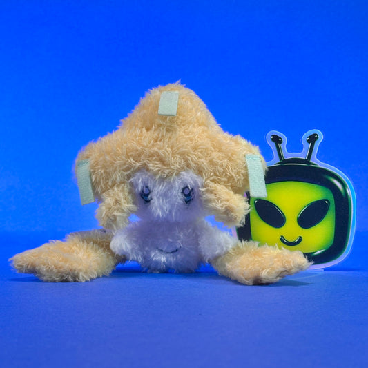 Pokemon Center - Jirachi Mythical Lights Glow-in-the-Dark Plush Key Chain­