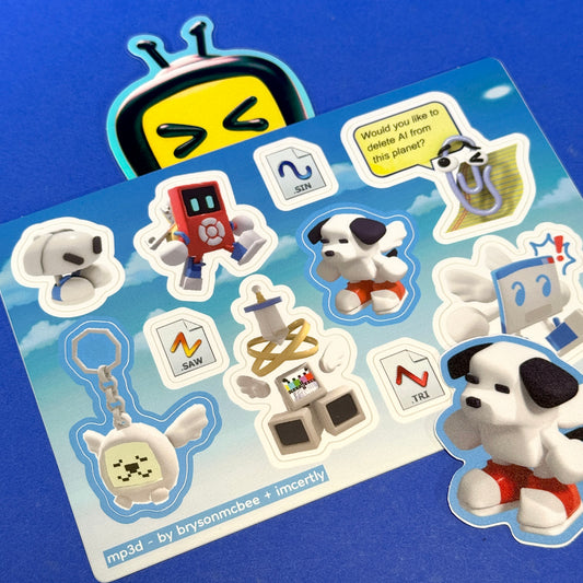 Bryson McBee X Imcertly - mp3d Sticker Sheet