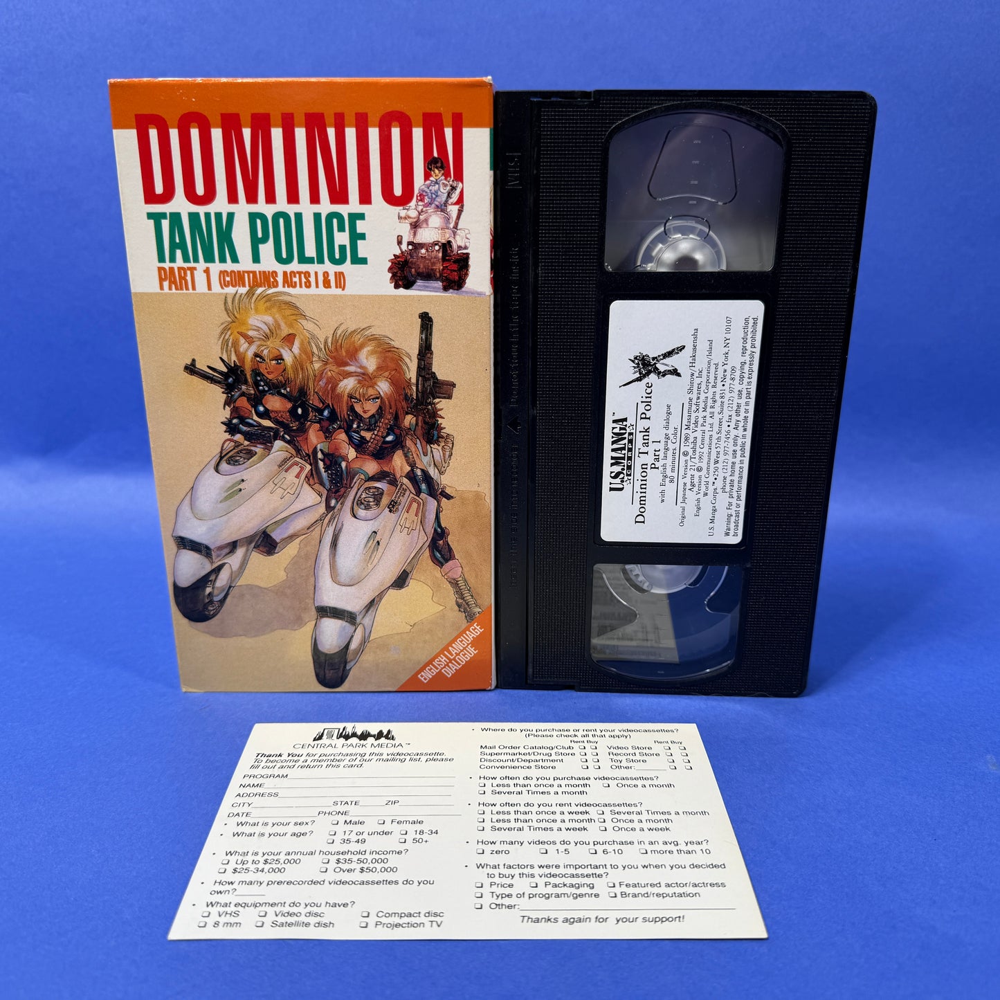 Dominion Tank Police VHS