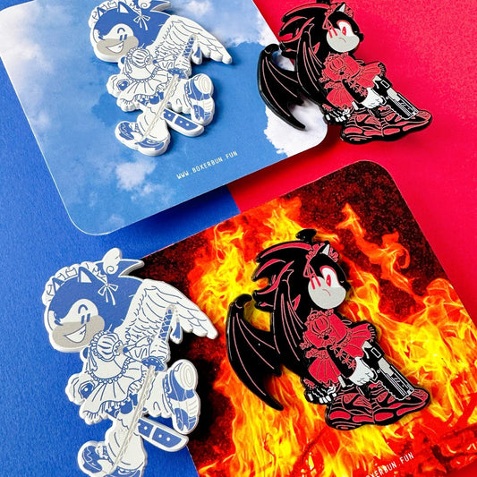 Boxerbun - Heaven x Hell Enamel Pins