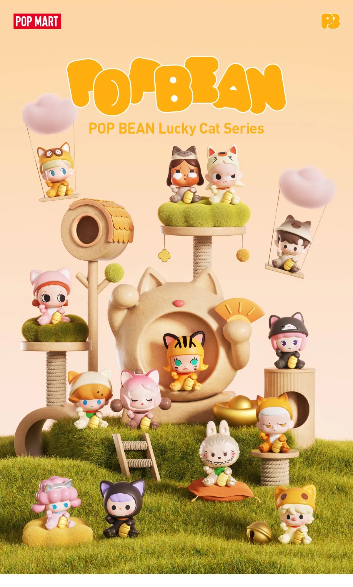 POP MART - Lucky Cat Bean Figures