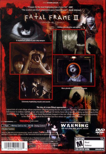 Fatal Frame II: Crimson Butterfly - Playstation 2