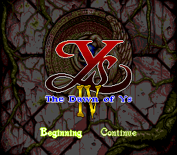 Ys IV: The Dawn of Ys - PC Engine Super CD Rom