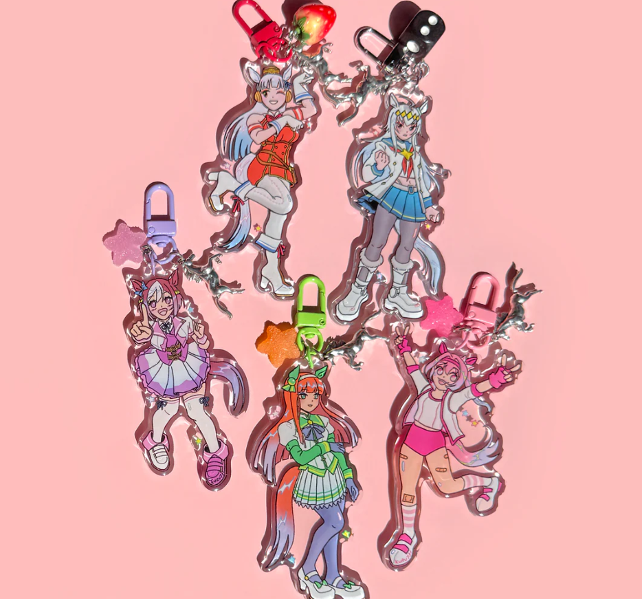 Kuru 731 - Uma Musume Keychain