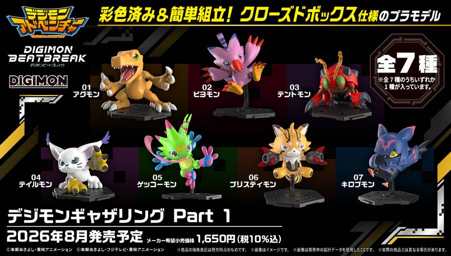 SEPT 2026 PRE-ORDER - Bandai - Digimon Gathering Part 1 Adventure & Beatbreak Model Kits