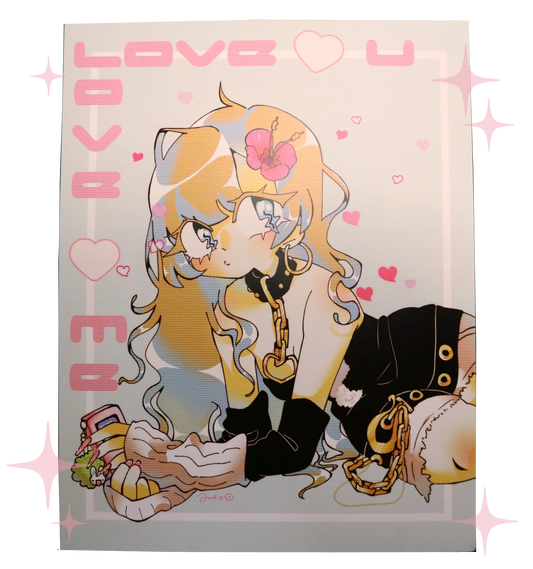 julie.egg - Love U♡Love Me Print