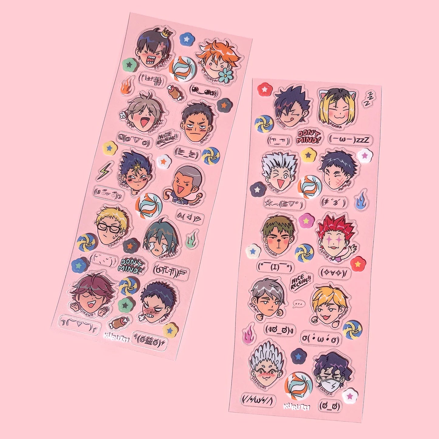 Kuru 731 - Kaomoji Clear Sticker Sheet Collection