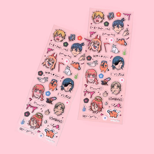 Kuru 731 - Kaomoji Clear Sticker Sheet Collection
