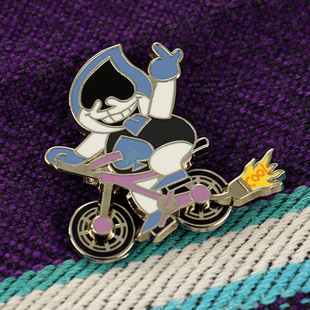 Deltarune - Cool Bike Lancer Spinning Enamel Pin